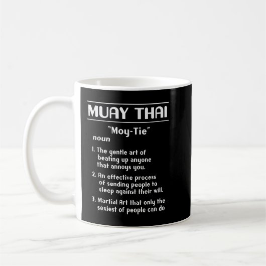 Mug Définition de boxe thaïlandaise Muay Thai Funny (Gauche)
