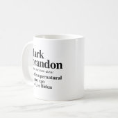 Mug Définition de Brandon foncé (Devant gauche)