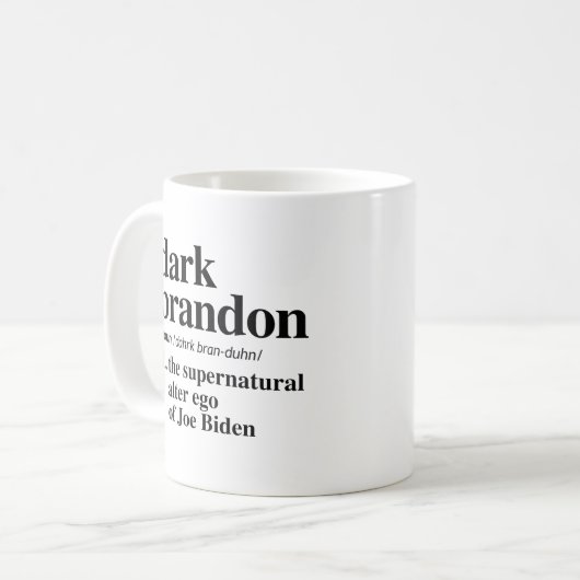 Mug Définition de Brandon foncé (Devant gauche)