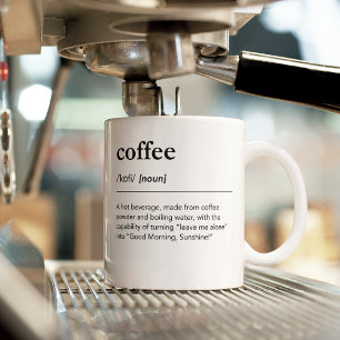 Mug Définition de café drôle Barista Humour Moderne