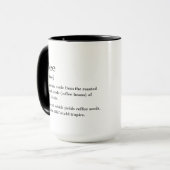 Mug Définition De Café Drôle Cadeau Pour Les Addicateu (Devant gauche)