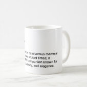 Mug Définition de chat Nom Amoureux de chat drôle (Devant droit)