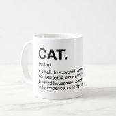 Mug Définition de chat Nom Amoureux de chat drôle (Devant gauche)