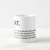 Mug Définition de chat Nom Amoureux de chat drôle (Centre)