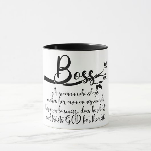 Mug Définition de chef de femme inspirante (Centre)