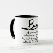 Mug Définition de chef de femme inspirante (Devant gauche)