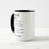 Mug Définition de coach de baseball personnalisée avec (Devant gauche)