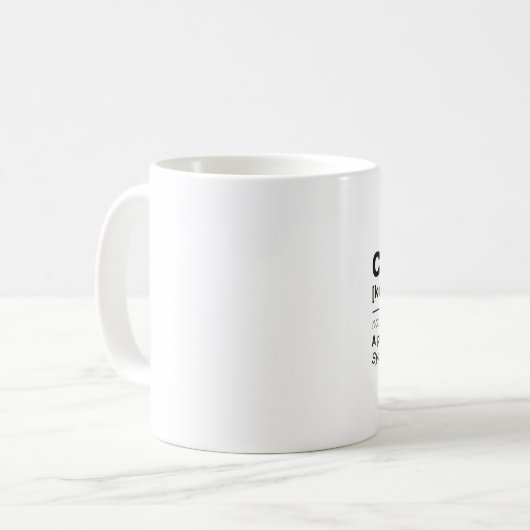 Mug Définition de codeur (Devant gauche)