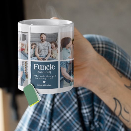 Mug Définition de collage de photos de l'oncle Funcle
