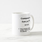 Mug définition de compassion blanc (Devant droit)
