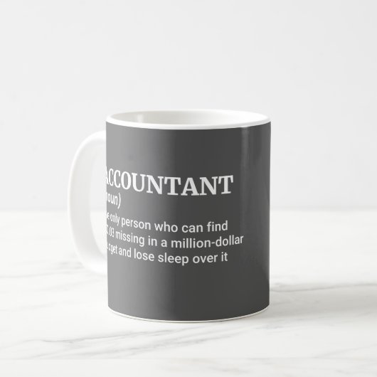 Mug Définition de comptabilité avec témoin - Cadeau id (Devant gauche)