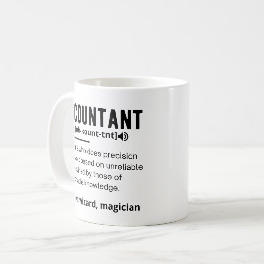 Mug définition de comptable drôle (Devant gauche)