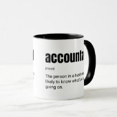 Mug Définition de comptable humouristique citation de  (Devant droit)