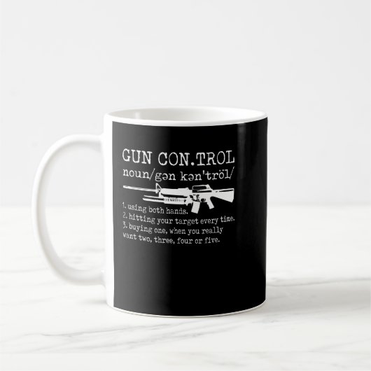 Mug Définition de contrôle d'arme à feu amusant (Gauche)