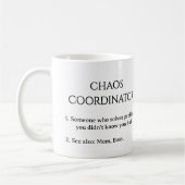 Mug Définition de Coordinateur de Chaos Drôle pour Mam (Gauche)