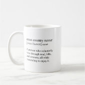 Mug Définition de coureur cross-country, course XC (Gauche)