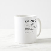 Mug Définition de cyclologue Addict amusant à vélo (Devant droit)