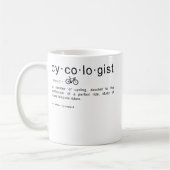 Mug Définition de cyclologue Addict amusant à vélo (Gauche)