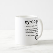 Mug Définition de Cycopath : Vélo amateur de moto amus (Devant droit)