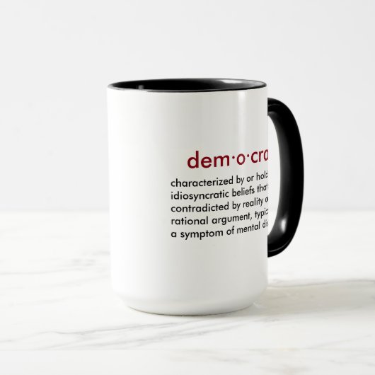 Mug Définition de Démocrate (Devant droit)