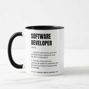 Mug Définition de développeur de logiciels drôle d'ing