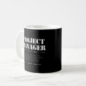 Mug Définition de dictionnaire Funny Project Manager (Devant gauche)