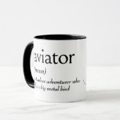 Mug Définition de dictionnaire pour AVIATOR (Devant gauche)