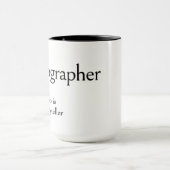 Mug Définition de dictionnaire pour PHOTOGRAPHE (Centre)