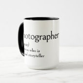 Mug Définition de dictionnaire pour PHOTOGRAPHE (Devant gauche)
