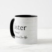 Mug Définition de dictionnaire pour SISTER (Devant gauche)