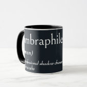 Mug Définition de dictionnaire pour UMBRAPHILE (Devant gauche)