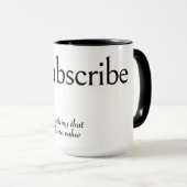 Mug Définition De Dictionnaire Pour UNSUBSCRIBE (Devant droit)