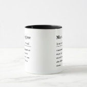 Mug Définition de diplôme de master blague diplômé fun (Centre)