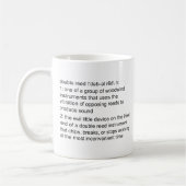 Mug Définition de double roseau (Gauche)