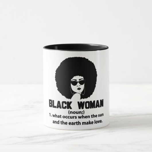 Mug Définition de femme noire (Centre)
