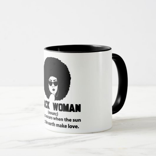 Mug Définition de femme noire (Devant droit)