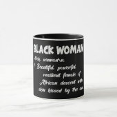 Mug Définition de femme noire (Centre)