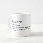 Mug Définition de février Anniversaire (Devant gauche)