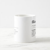 Mug définition de fika pause café suédoise dictionnair (Centre)