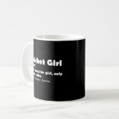 Mug Définition de fille de cricket Amoureux de cricket (Devant gauche)
