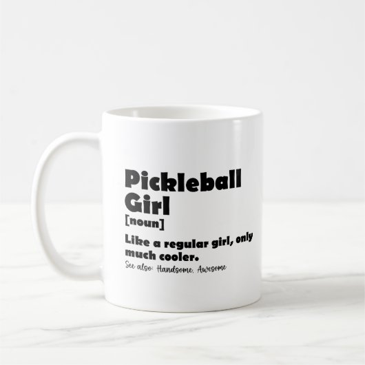 Mug Définition de fille de pickleball Drôle de filles (Gauche)