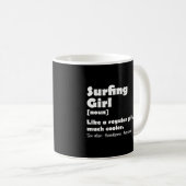 Mug Définition de fille de surf drôle Filles de surfeu (Devant droit)