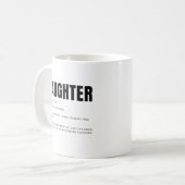 Mug Définition de fille drôle et sincère (Devant gauche)