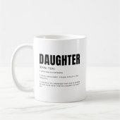 Mug Définition de fille drôle et sincère (Gauche)