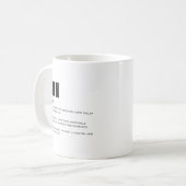 Mug Définition de fils drôle et sincère (Devant gauche)
