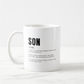 Mug Définition de fils drôle et sincère (Gauche)