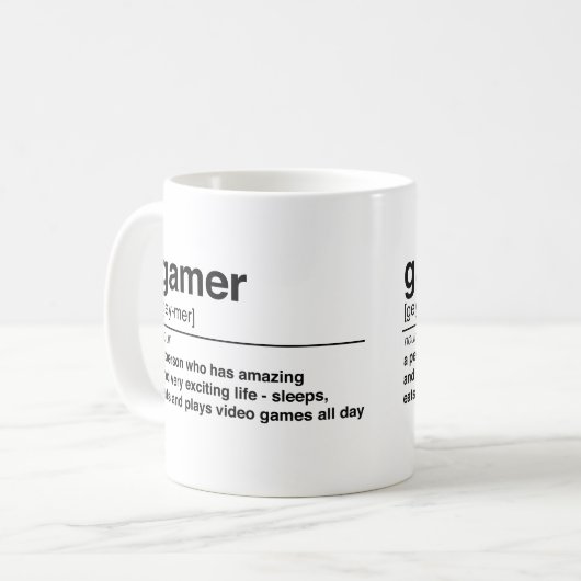 Mug Définition de Gamer (Devant gauche)