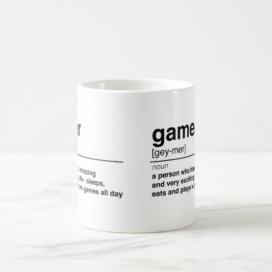 Mug Définition de Gamer (Centre)