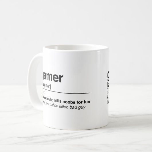 Mug Définition de Gamer (Devant gauche)