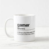 Mug Définition de Gamer (Gauche)